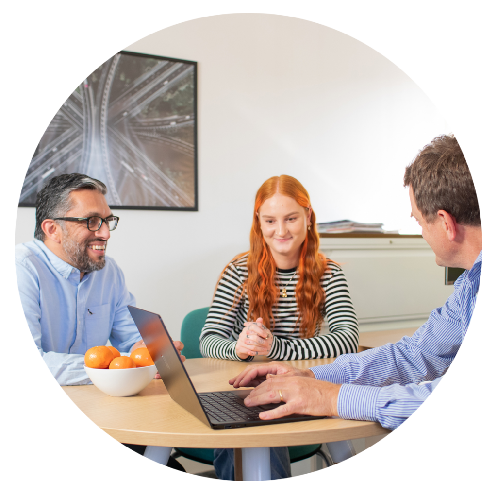 Employees working in the office