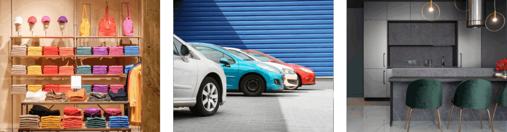 A photo of cars parked