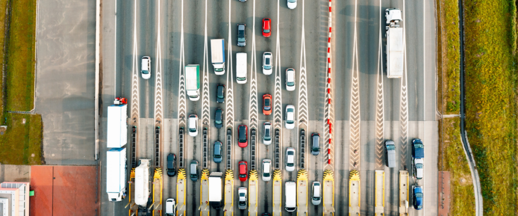 Traffic queuing to go through border control
