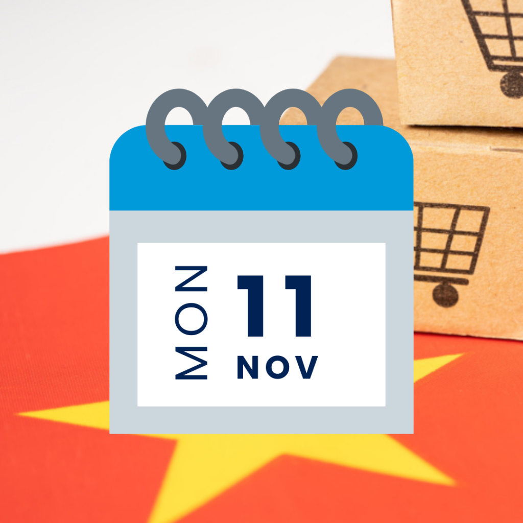 An illustration of a calendar showing Monday 11th November