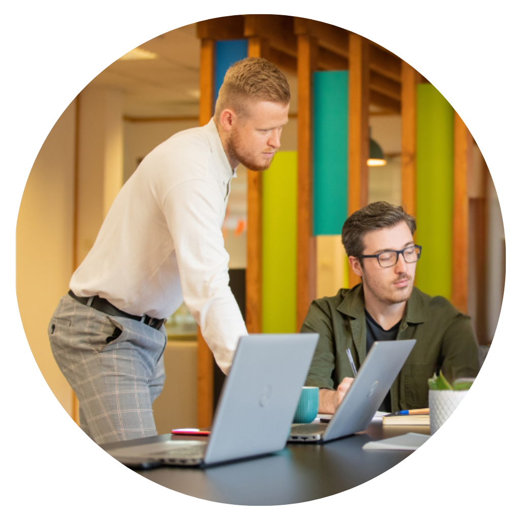 people working in office